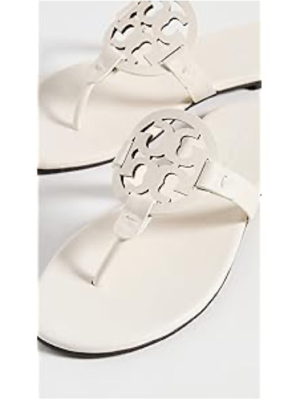 Tory Burch Women's Miller Soft Sandals, New Ivory, Off White, 5.5 Medium US - Picture 4 of 6
